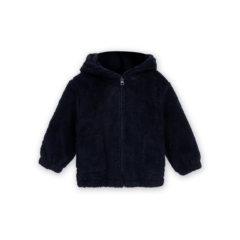 Boys Dark Blue Solid Cardigan image number 0